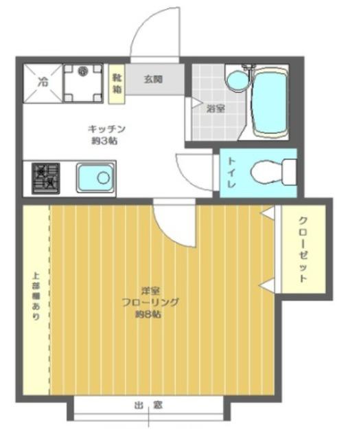 シャンブル綾瀬P(1K/2階)の間取り写真