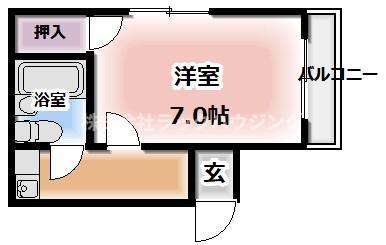 秀和ビル(1K/3階)の間取り写真