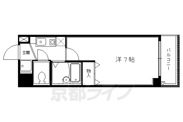エクセレント高野(1K/3階)の間取り写真