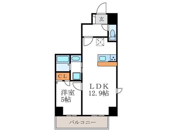 PADMA烏丸御池(2LDK/10階)の間取り写真