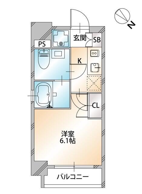 パーク巣鴨(1K/9階)の間取り写真