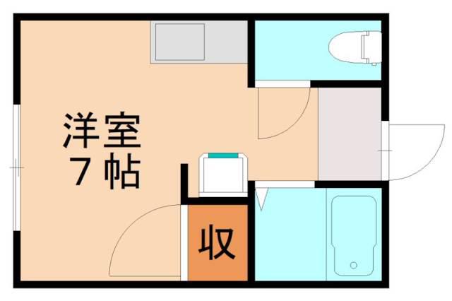 テラフィオーレ(ワンルーム/3階)の間取り写真