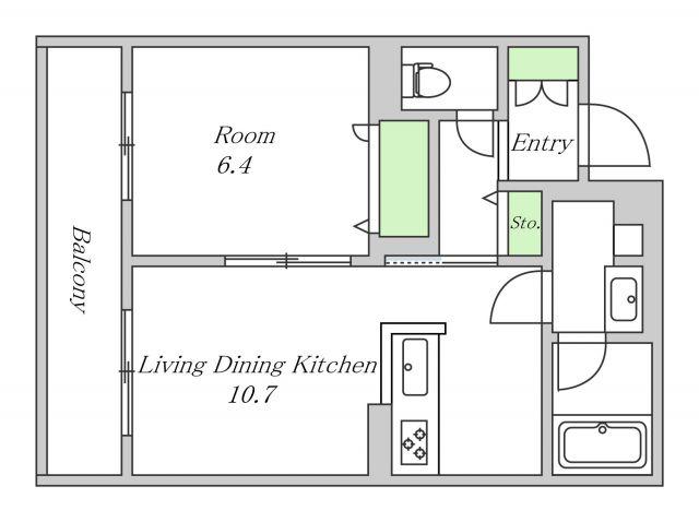 JS HOUSE(1LDK/3階)の間取り写真