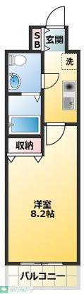 らふぃね壱番館(1K/7階)の間取り写真