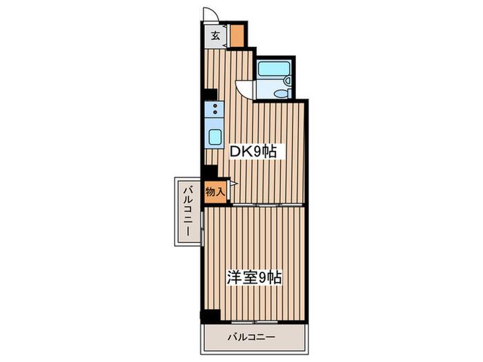 チサンマンション第3仙台(1DK/7階)の間取り写真