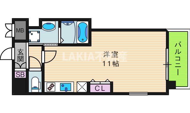 FRONT FIELD 天王寺(1K/9階)の間取り写真