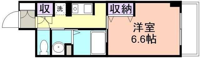 シャルマンエース(1K/5階)の間取り写真