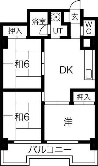 メゾンド徳川苑(3DK/2階)の間取り写真