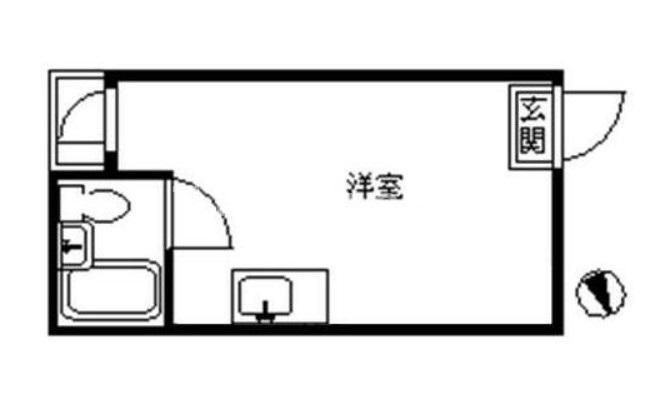 トップルーム新宿(ワンルーム/4階)の間取り写真