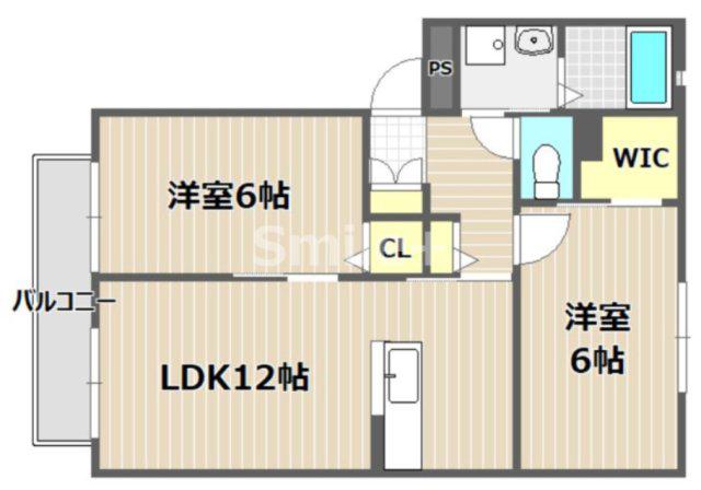 シャーメゾンANTICA(2LDK/2階)の間取り写真