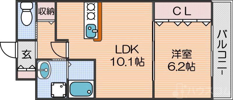 MAYFA(1LDK/3階)の間取り写真