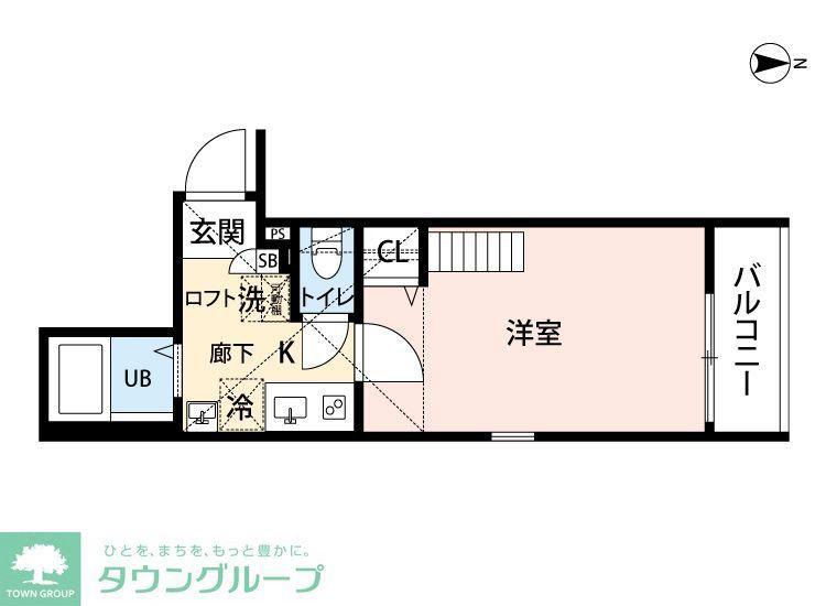 グランクオール西川口ノース(1K/3階)の間取り写真