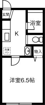 コーポラス加藤(1K/1階)の間取り写真