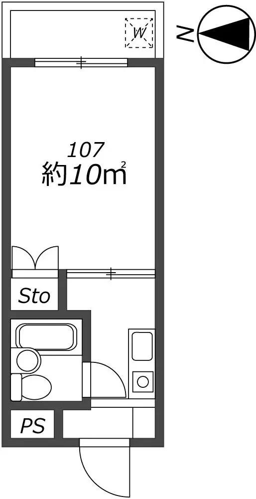 ハイタウン新丸子NO.2(ワンルーム/1階)の間取り写真