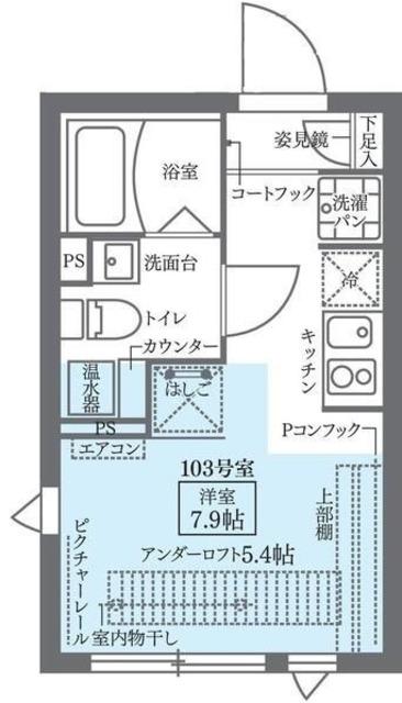 ココキューブ北千住(ワンルーム/1階)の間取り写真