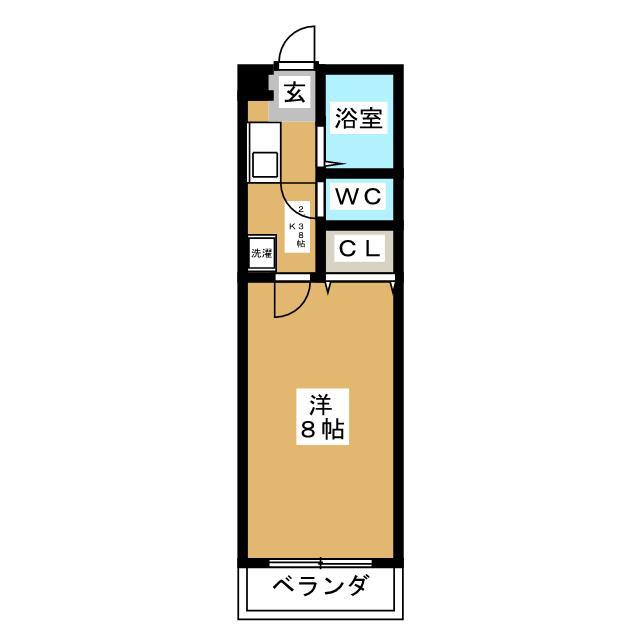 東京メトロ東西線 葛西駅 徒歩13分 4階建 築27年(1K/1階)の間取り写真