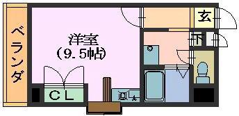 サクセス川原(ワンルーム/3階)の間取り写真