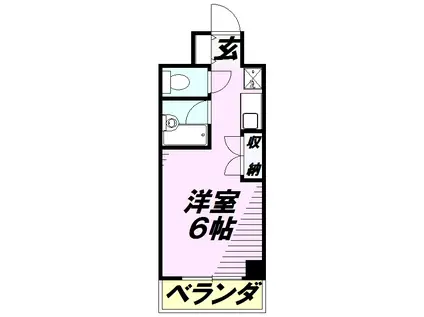 アルプ所沢(ワンルーム/7階)の間取り写真