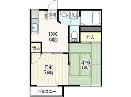 サンモールみずほ(2DK/2階)の間取り写真