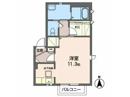 シャーメゾン桜ヶ丘(ワンルーム/1階)の間取り写真