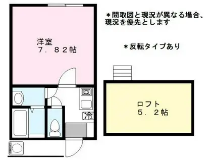 コーポ弥生(1K/2階)の間取り写真