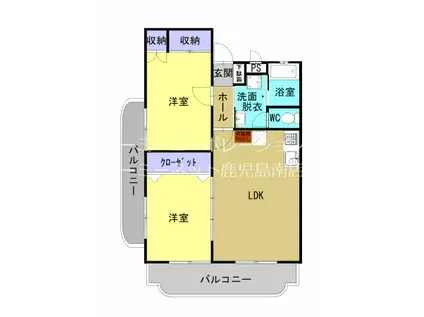 芙蓉ハイツ(2LDK/3階)の間取り写真