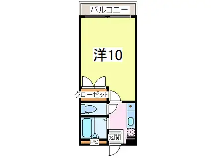 グランデージ木更津(1K/2階)の間取り写真