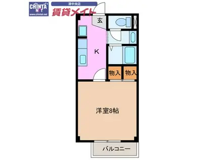 NEU HAUS(1K/1階)の間取り写真