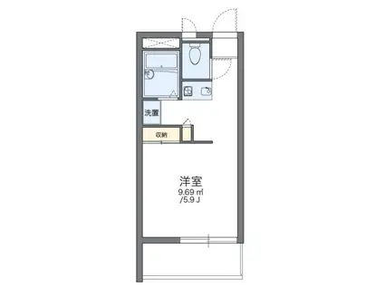 レオパレス熊野(1K/3階)の間取り写真