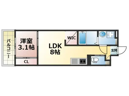 S-MOVE大阪鶴見(1LDK/3階)の間取り写真