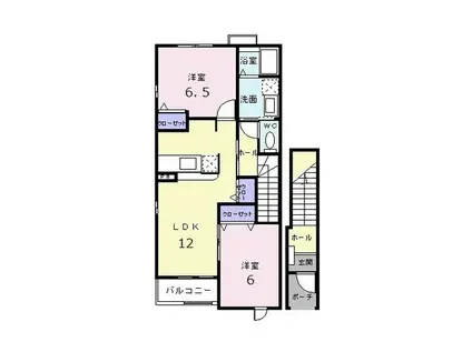 サンリット ヴィラ I(2LDK/2階)の間取り写真