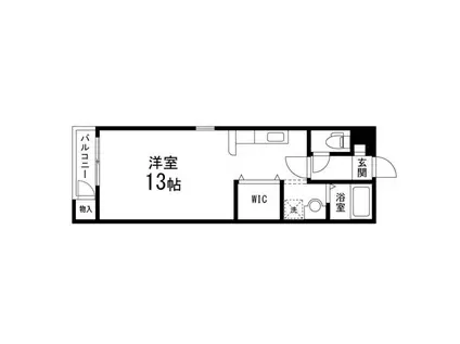 COTTAGE ROSE(ワンルーム/1階)の間取り写真