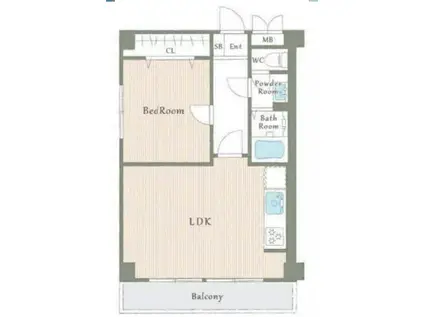 灘ロイヤルハイツ(1LDK/3階)の間取り写真