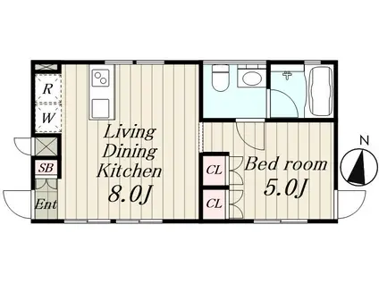 パッサカリア南大塚(1LDK/3階)の間取り写真