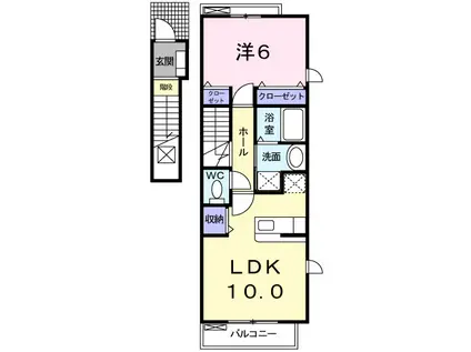 マーベラス(1LDK/2階)の間取り写真