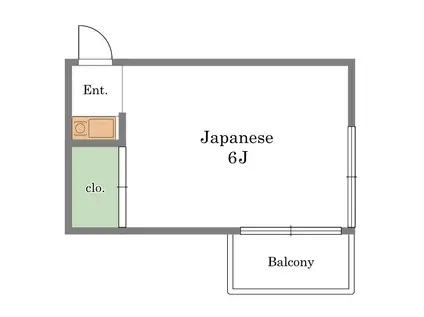 西武新宿線 下落合駅(東京) 徒歩7分 2階建 築66年(ワンルーム/2階)の間取り写真