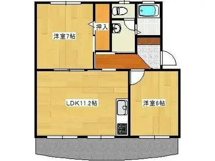 リ・グランドール(2LDK/1階)の間取り写真