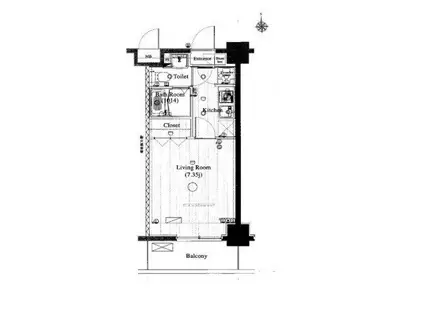ヴェルステージ西川口III(1K/9階)の間取り写真
