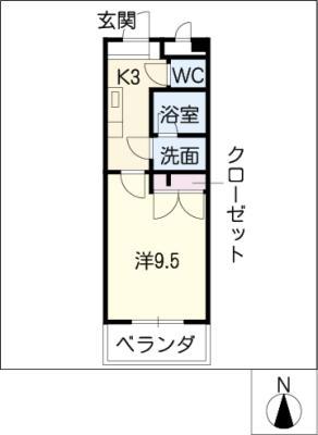 グレイス桧山(1K/6階)の間取り写真