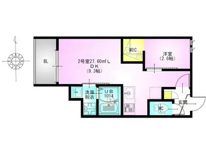 レガリスト ヴィゴール(1DK/1階)の間取り写真