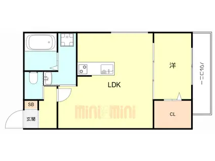 BB SONODA(1LDK/2階)の間取り写真