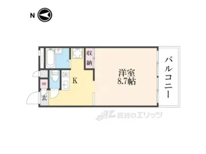 レオパレス吉田(1K/1階)の間取り写真