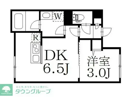 プレゾン武蔵小山(1DK/3階)の間取り写真