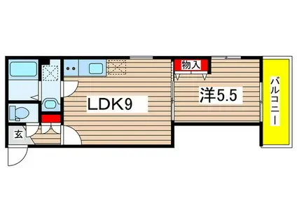 ミリアビタ大森台II(1LDK/1階)の間取り写真