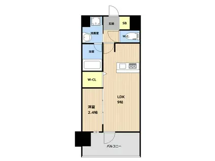 LANDIC Y138(1LDK/4階)の間取り写真