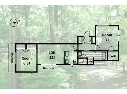ステラ自然園(2LDK/3階)の間取り写真