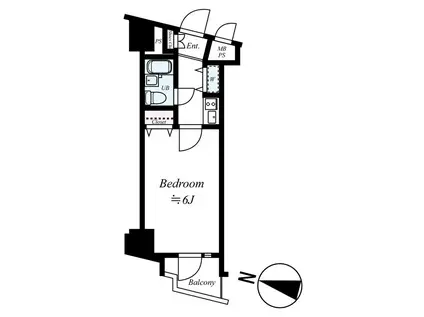 日神パレステージ護国寺(1K/7階)の間取り写真