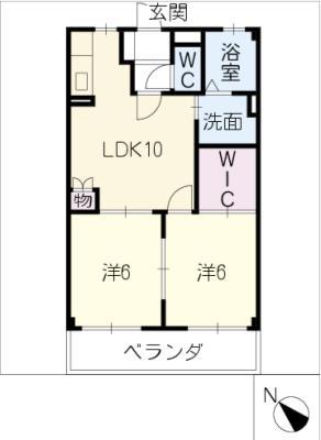 レジデンス善(2LDK/1階)の間取り写真