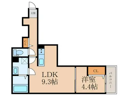 MG CRECIA(1LDK/3階)の間取り写真