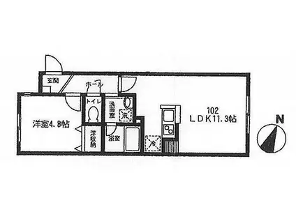 ARTE(1LDK/1階)の間取り写真